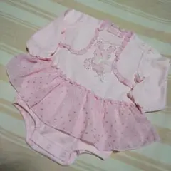 メゾピアノ可愛いロンパース70ピンク☆美品
