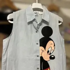 海外古着・Disney・Mickey・半袖シャツ/ノースリーブシャツ・M〜L相当