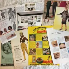 ⑧ 洋雑誌 洋書 切り離し約120ページ まとめ売り コラージュ