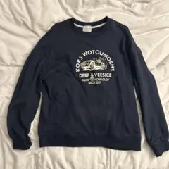 sara&cake ネイビー クルーネック トレーナー
