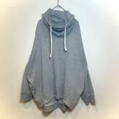 【ミンクス】ドロップショルダー　パーカー　グレー　ゆったり　プルオーバー　M