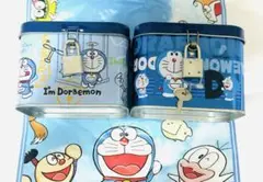 ドラえもん 貯金箱 小物入れ 缶 セット 新品 スペアキー付き