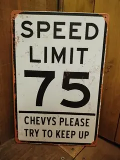SPEED　看板　サインプレート　A4サイズ　縦型　レトロ　アメリカン　新品