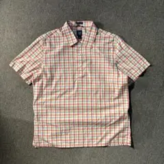 OLD GAP 00s ハーフボタン ボックスカット 半袖 チェックシャツ
