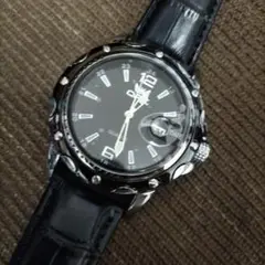 最終お値下げブラック クォーツ 時計