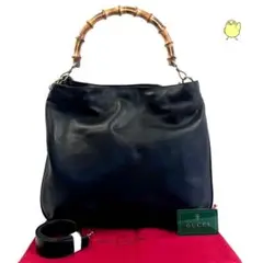 美品 グッチ バンブー 2WAYバッグ ハンドバッグ ショルダーバッグ