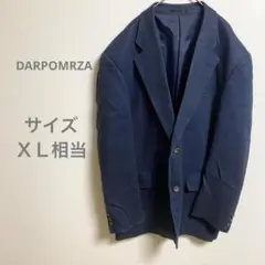 DARPOMRZA ネイビー コットン テーラードジャケット　大きいサイズ