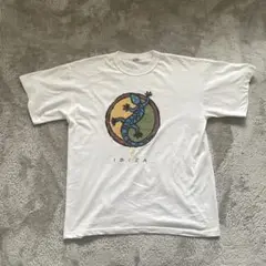 IBIZA トカゲプリント Tシャツ XL