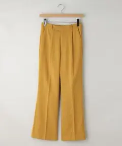 日本製未使用品LEMELANGEルメランジュタック入りパンツマスタードイエロー