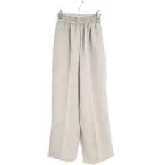 ワイドパンツ ベージュ S カジュアル 薄手 シンプル 上品 春夏 おでかけ