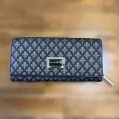 パトリックコックス　PATRICK COX 総柄 長財布　フルールパターン　黒