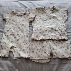 お揃いコーデ　PAIR MANON 花柄パジャマセット 70 / 120