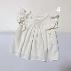 bonpoint ボンポワン　フリル袖ブラウス　NILUNE5 4a