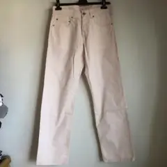 LOU DALTON コットンピンクムラ染ホワイトデニム30