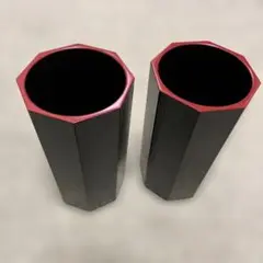 木製八角形箸立て 黒赤 6個セット