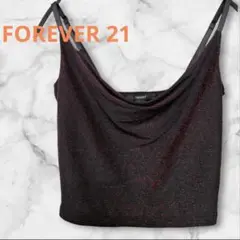 FOREVER 21 ショート丈 キャミソール S 黒/赤