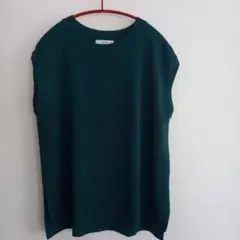 any FAM ノースリーブニット　ブルーグリーン