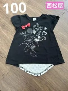 ミニーマウス Tシャツ 100cm 黒