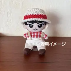 すのチルぬいサイズ　ハットコーデ３点セット(赤)