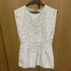stylemixer ベスト　花柄　グレー　ジレ　ノースリーブス