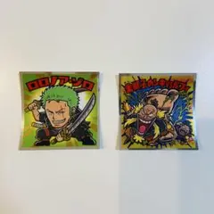 ワンピース ワンピースマン20周年シール 金獅子のシキVSルフィ、ゾロ