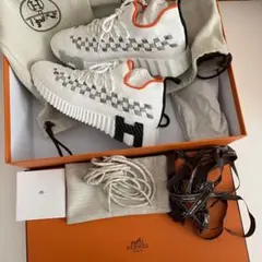 ★編み込みデザイン★ HERMESエルメス スニーカー Flex スポーティ36