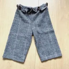 ザラ　ベイビー　グレー　ピンク　チェック柄　パンツ　 92cm 起毛素材