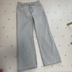 インデックス　ストレートデニムパンツ　サックスブルー　Lサイズ