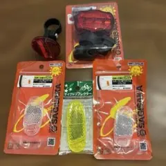 自転車用3LED 赤色テールライト リフレクターセット