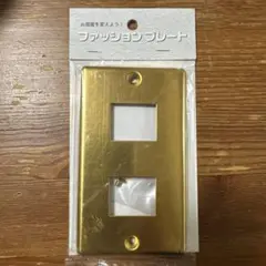 スイッチプレート 真鍮 2個口用 [品番]00-4699