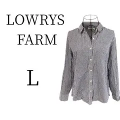 "★美品 LOWRYS FARM ローリーズファーム ブルー 長袖 シャツ