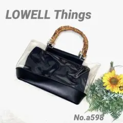 ロウェルシングス LOWELL Things バンドバッグ クリア 黒 綺麗め