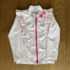 フリル付き水玉ラッシュガード 110