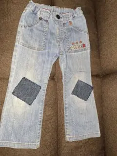 DOUBLE パッチ付きデニムパンツ 100cm