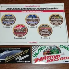 ホンダレーシングF1非売品ステッカー未使用レア当時物1988年3点セット当時物 希少】ホンダF1 1988コンストラクターズ 優勝ステッカー