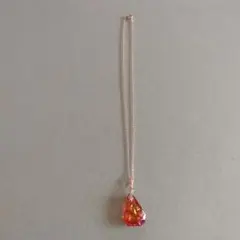 オレンジ涙型ペンダントネックレス