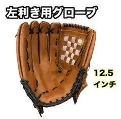 野球グローブ 左利き 12.5インチ 左投げ 右手装着 軟式 硬式 野球観戦