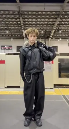 【本人着用】黒レザージャケット ケンタウロス健太着用