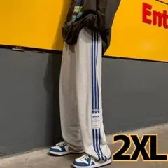 〖新品〗XXL サイドライン スウェットパンツ グレー 春夏対応​ 87