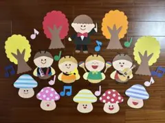 9月　10月　11月　壁面　壁面飾り　秋の音楽隊
