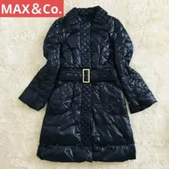 【極美品】MAX&Co. ダウンコート ロング ベルト キルティング Aライン
