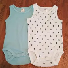 お値下げH&M新品ロンパース 　肌着２枚セット　6-9months