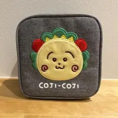 COJI-COJI キャラクター刺繍ポーチ グレー