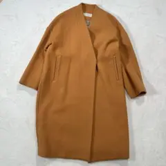 Plage プラージュ ノーカラーコート チェスター オレンジ 36