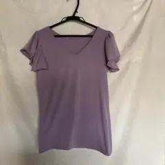 カットソー半袖　薄パープル　Ｌ