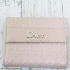 ▲美品 クリスチャンディオール 三つ折り財布 コンパクト財布
