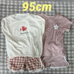 【セットアップ】2組セット　95cm ピンク　西松屋