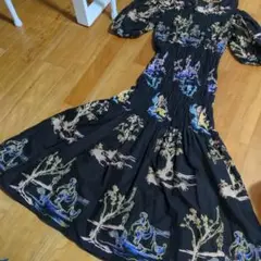 タイムセール♪ZARA☆ 山田優さん着用　刺繍入り黒ワンピース