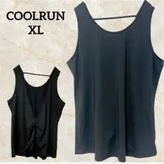 COOLRUN 【XL】ブラック タンクトップ バックデザイン ノースリーブ