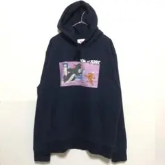 トムアンドジェリー プルオーバーフーディー ネイビー サイズL